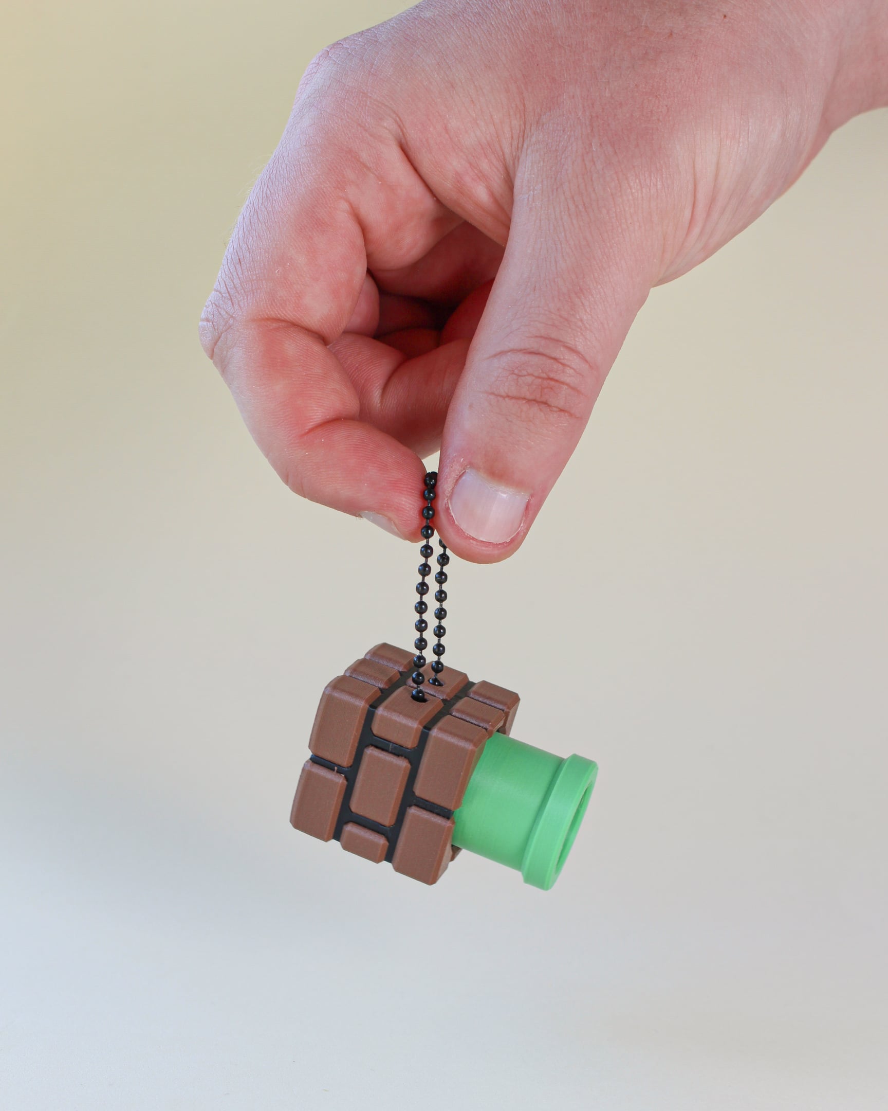 Brick Pipe Fidget Clicker Keychain 3d model