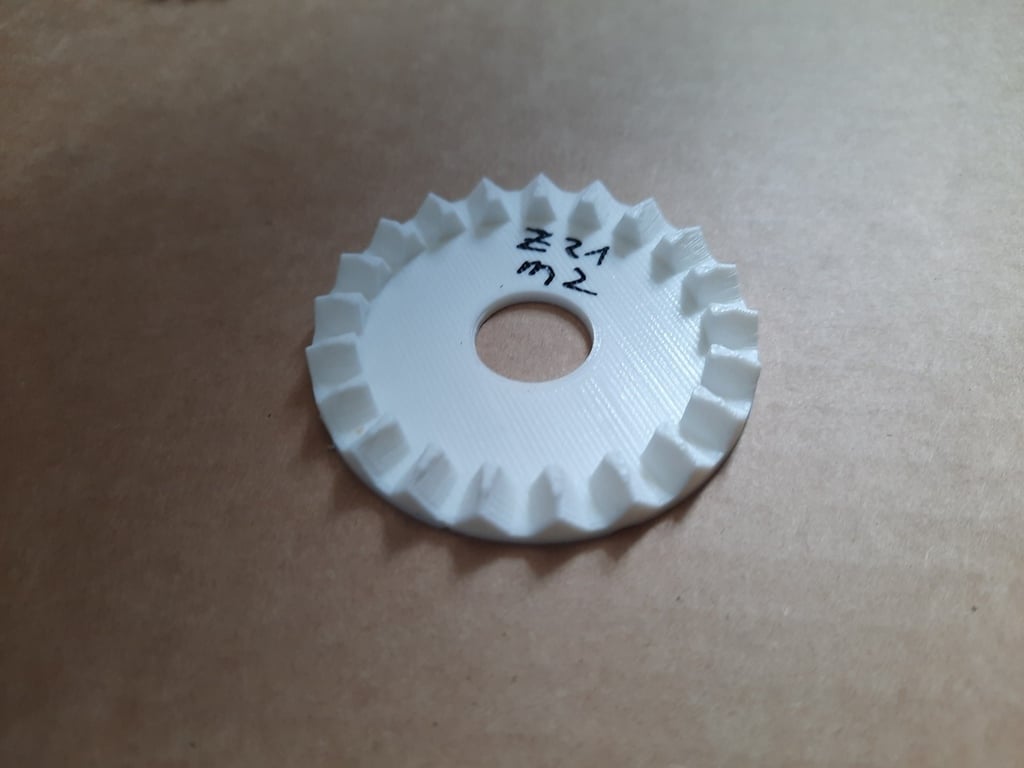 Crown Gear Module 2 Teeth 21, Pinion Module 2 Teeth 20 3d model