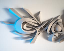 Genghis 3D Graffiti Wall Art 3d model