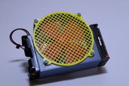 Battery-Powered Cyberpunk Desk Fan 3d model