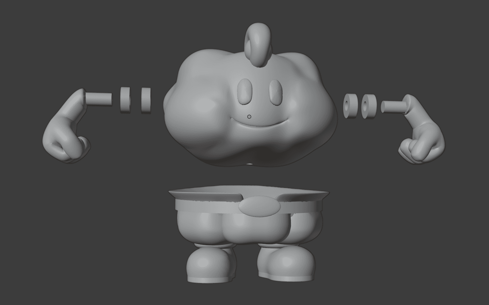 Mallow from Super Mario RPG - Custom WON 2.5 scale figure 3d model