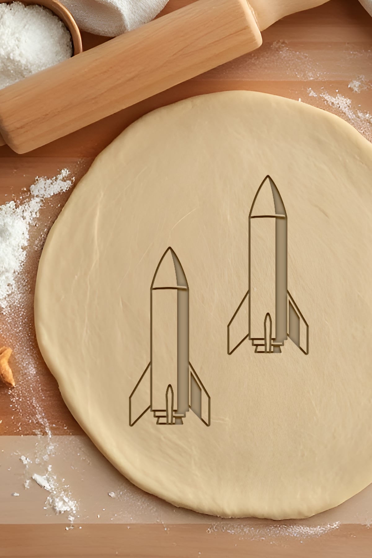 Rocket Cookie Cutter, Biscuit Cutter 3d model