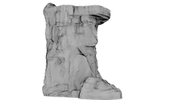 Layered Rock Face 3d model