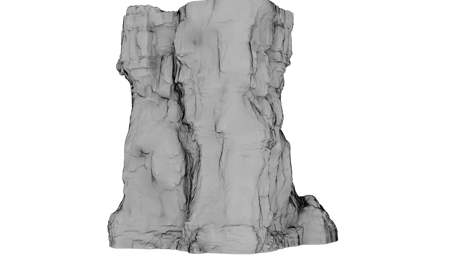 Layered Rock Face 3d model