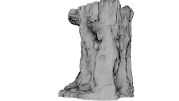 Layered Rock Face 3d model