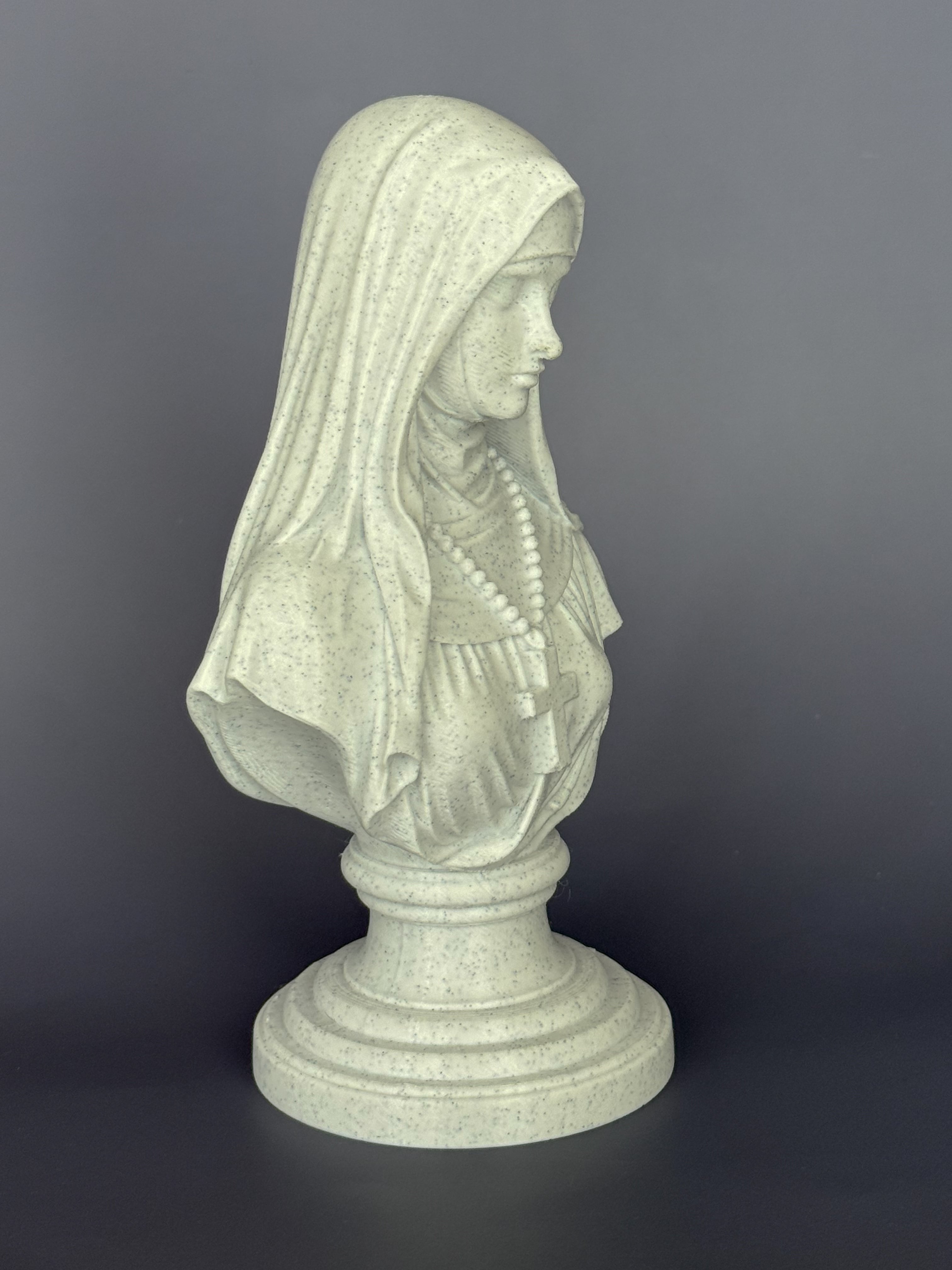 Silent Nun Bust Statuette 3d model