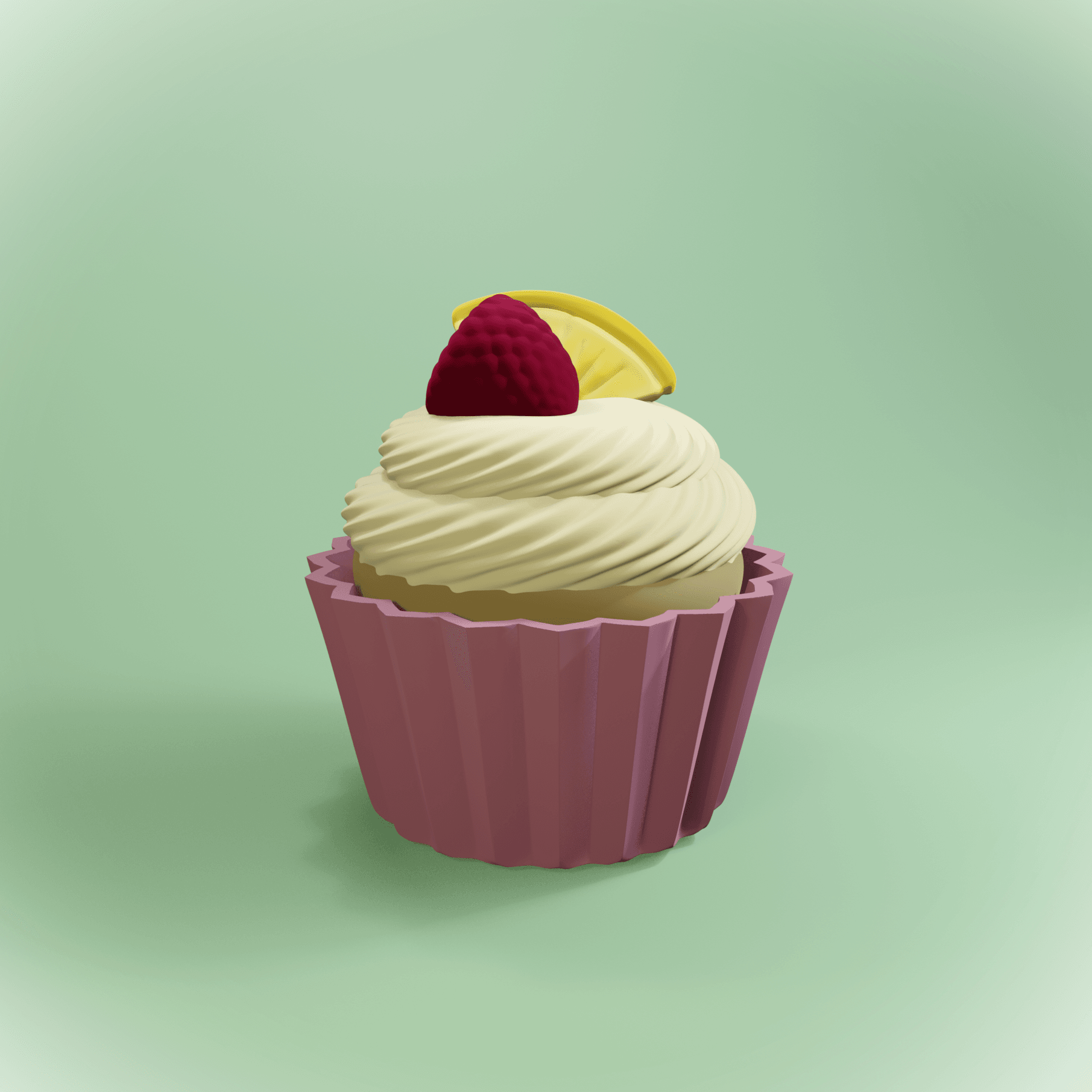 Cupcake Clicker -Fruit Topping 3d model