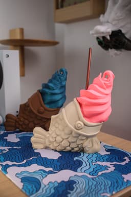 Taiyaki Ice Cream - Cute & Functional Storage Box 3d model