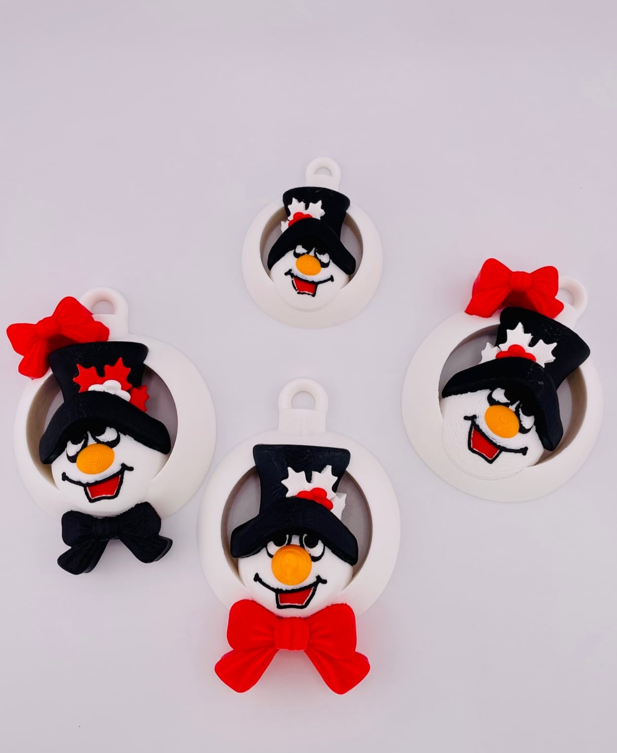 Snowman Ornament Set 3d model