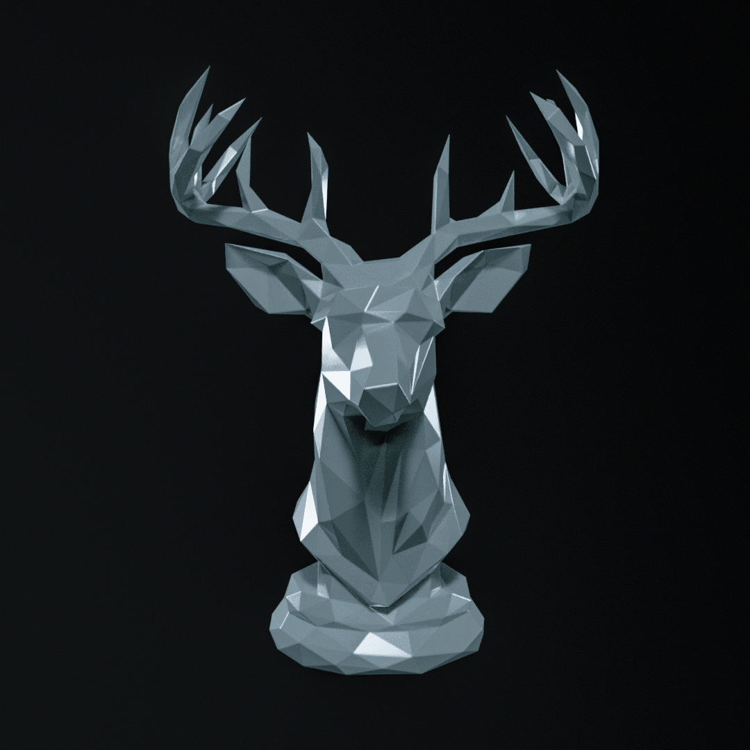 Geometric Deer Bust | Low Poly 3d model