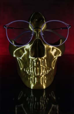 Skull Glasses Stand (Pre Supported) 3d model