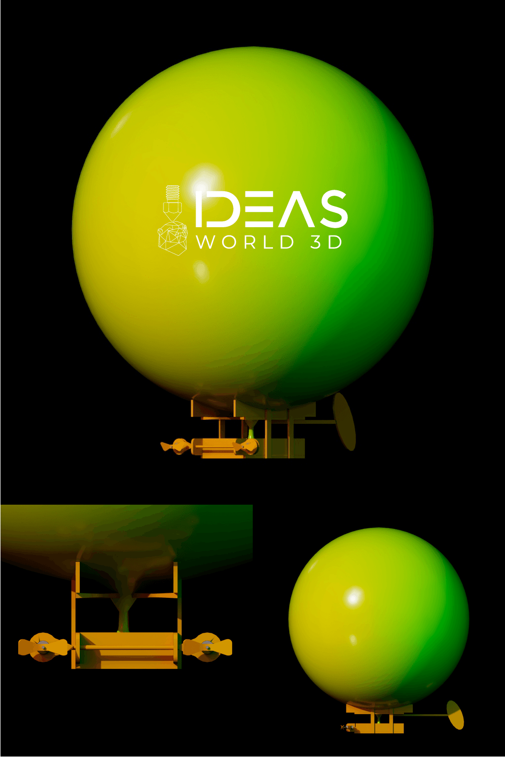 Hot Air Balloon 3d model