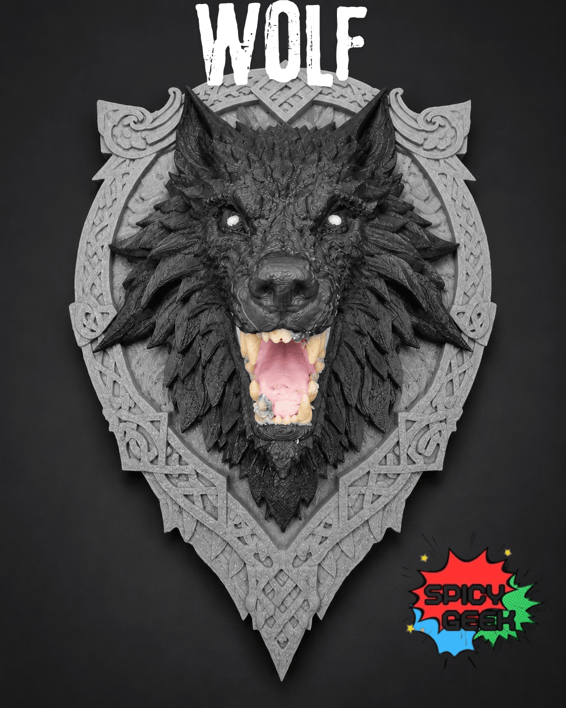 Wolf Wall Plaque 3d model