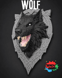 Wolf Wall Plaque 3d model
