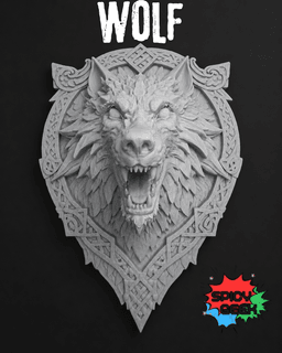 Wolf Wall Plaque 3d model