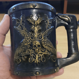 Gothic Skull Can Holder Mug 3d model