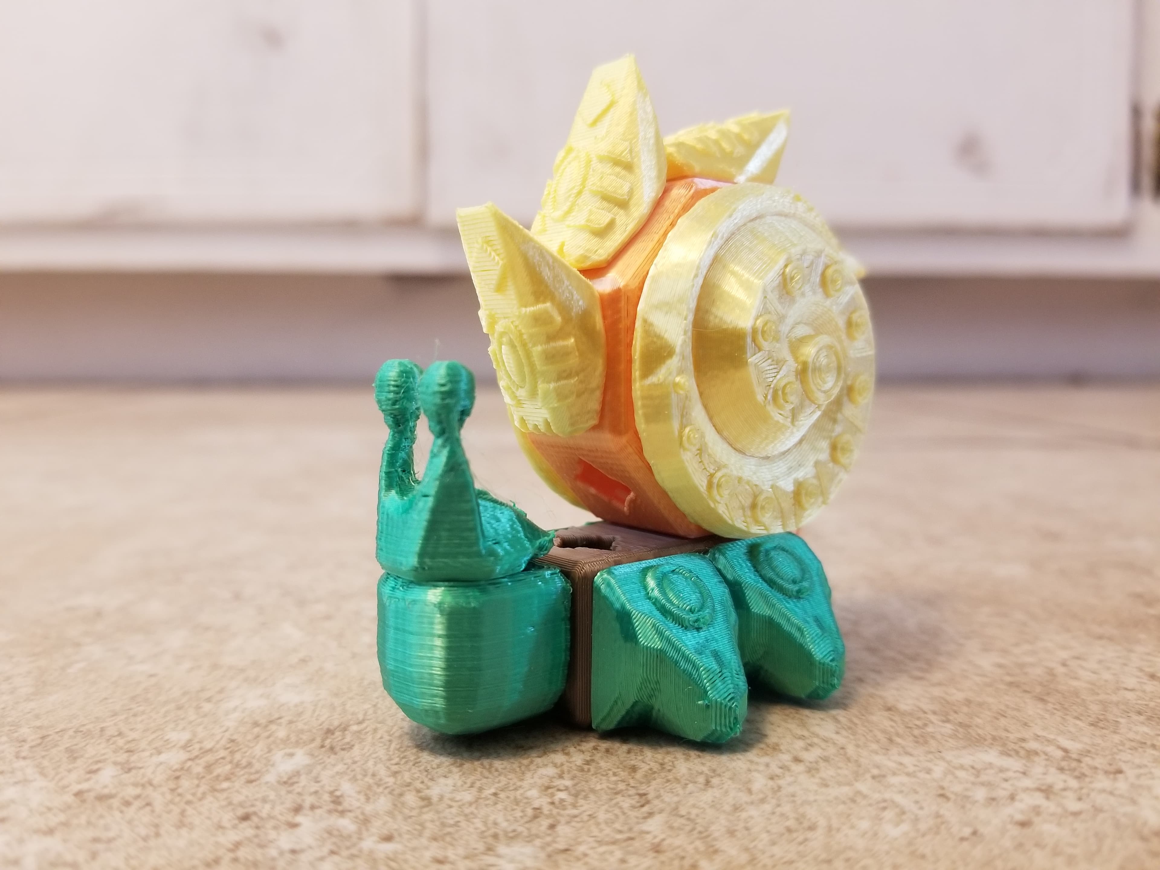PrintABlok Snail Articulated Robot Construction Toy 3d model