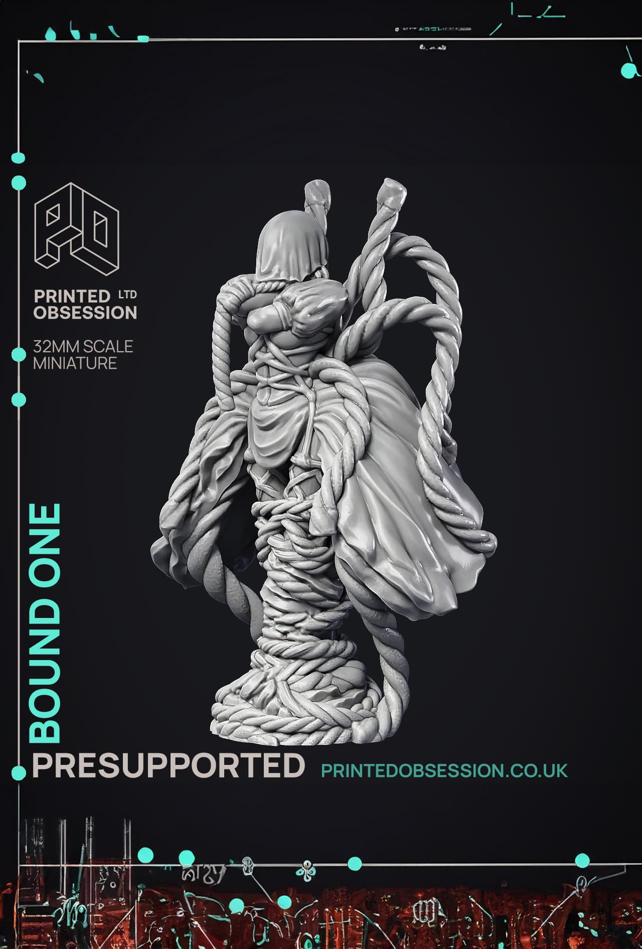 Bound One - Medium Demon - PRESUPPORTED - Hell Hath No Fury - 32mm scale 3d model