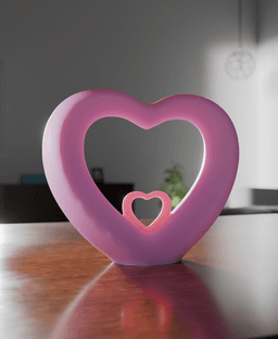 Nested Heart Sculpture 3d model