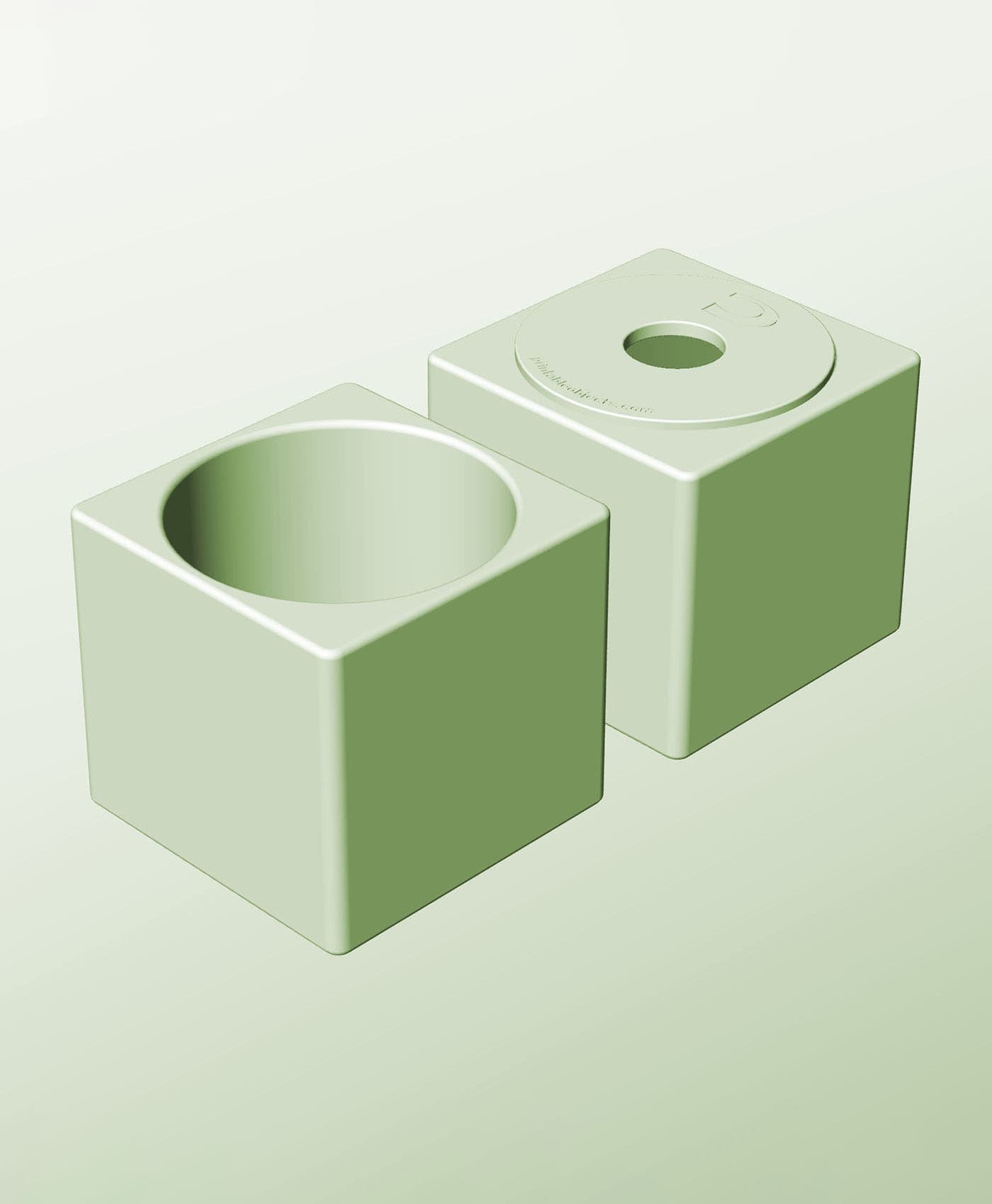 CS128-130-P Modular Stacking pierced container for home decor 3d model