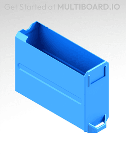 1x2x2.5 LU - Labelled - Magnetic - Simple Multibin Drawer 3d model