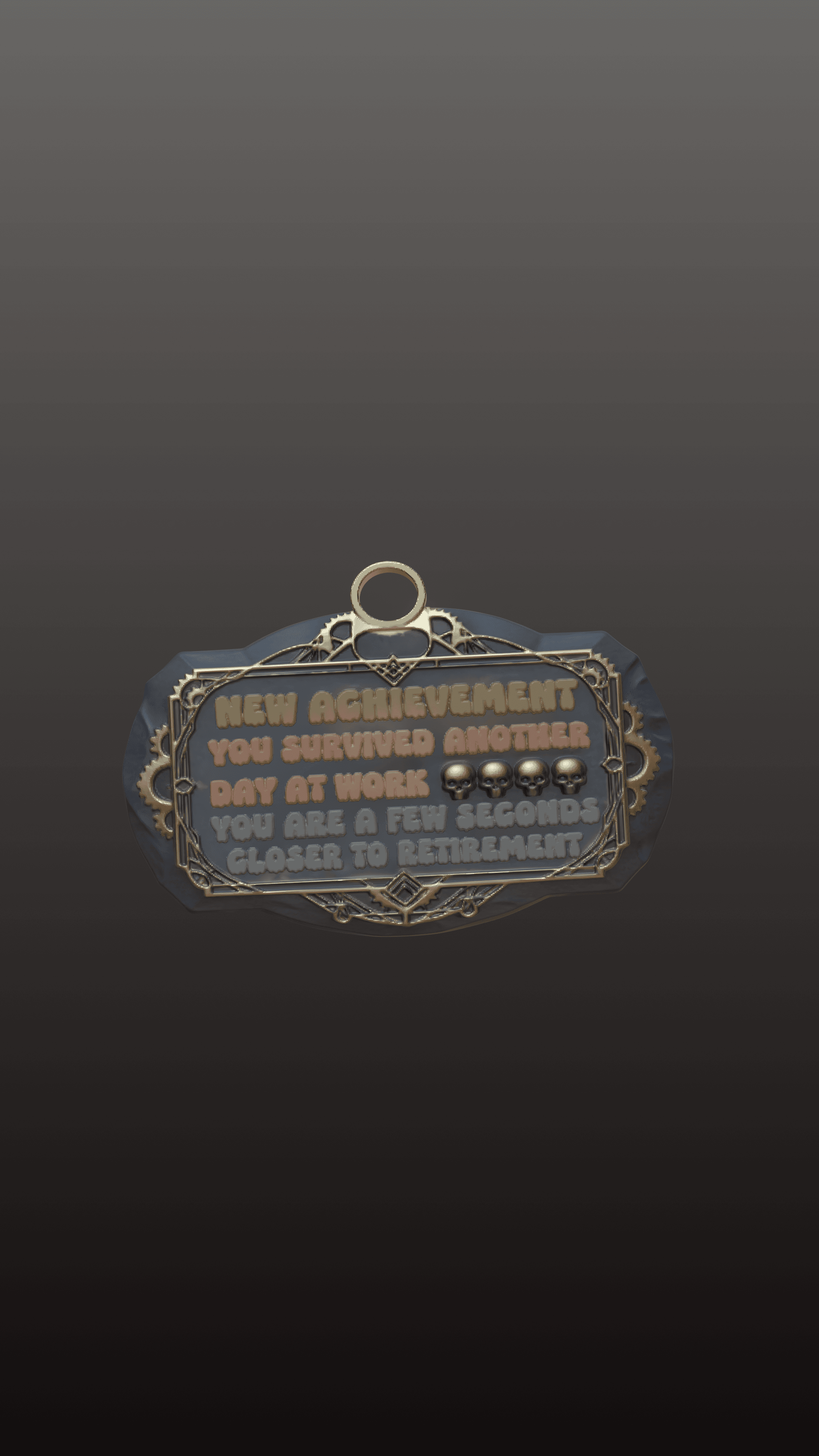 Free The Work-Life Rear-View Reminder.stl 3d model