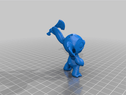Stitch with a axe 3d model