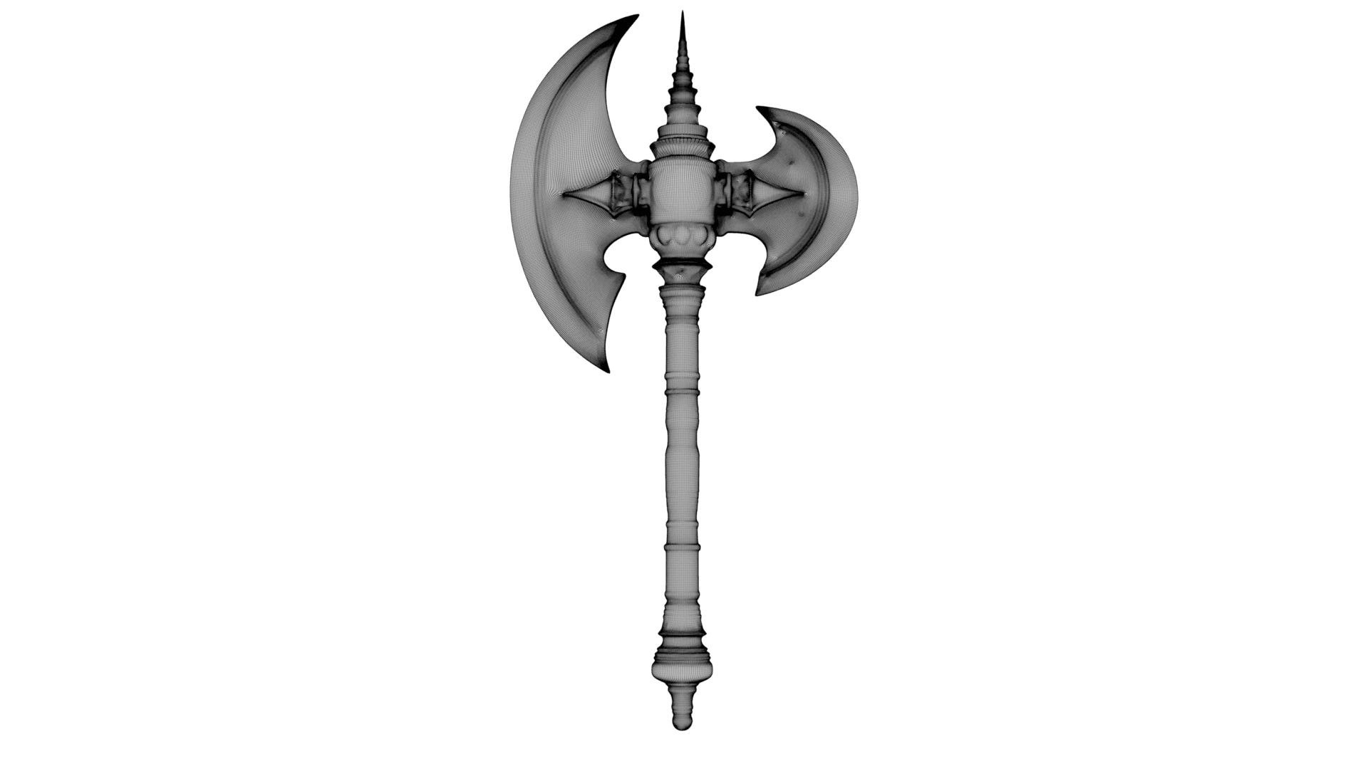 Iron Crescent Halberd 3d model