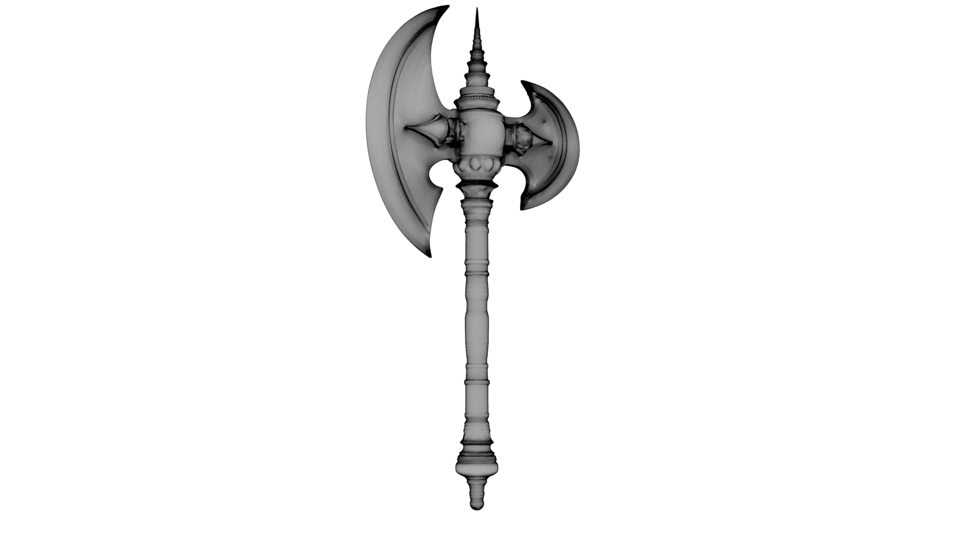 Iron Crescent Halberd 3d model