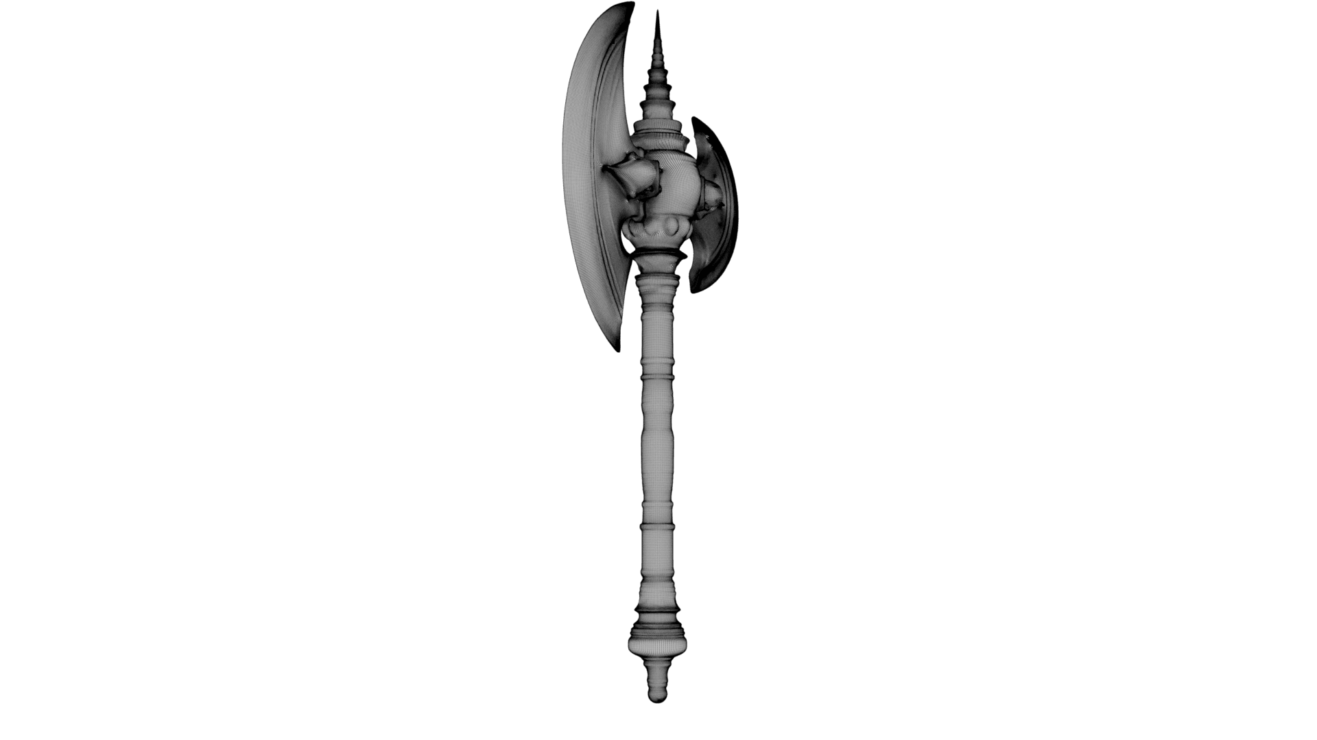 Iron Crescent Halberd 3d model