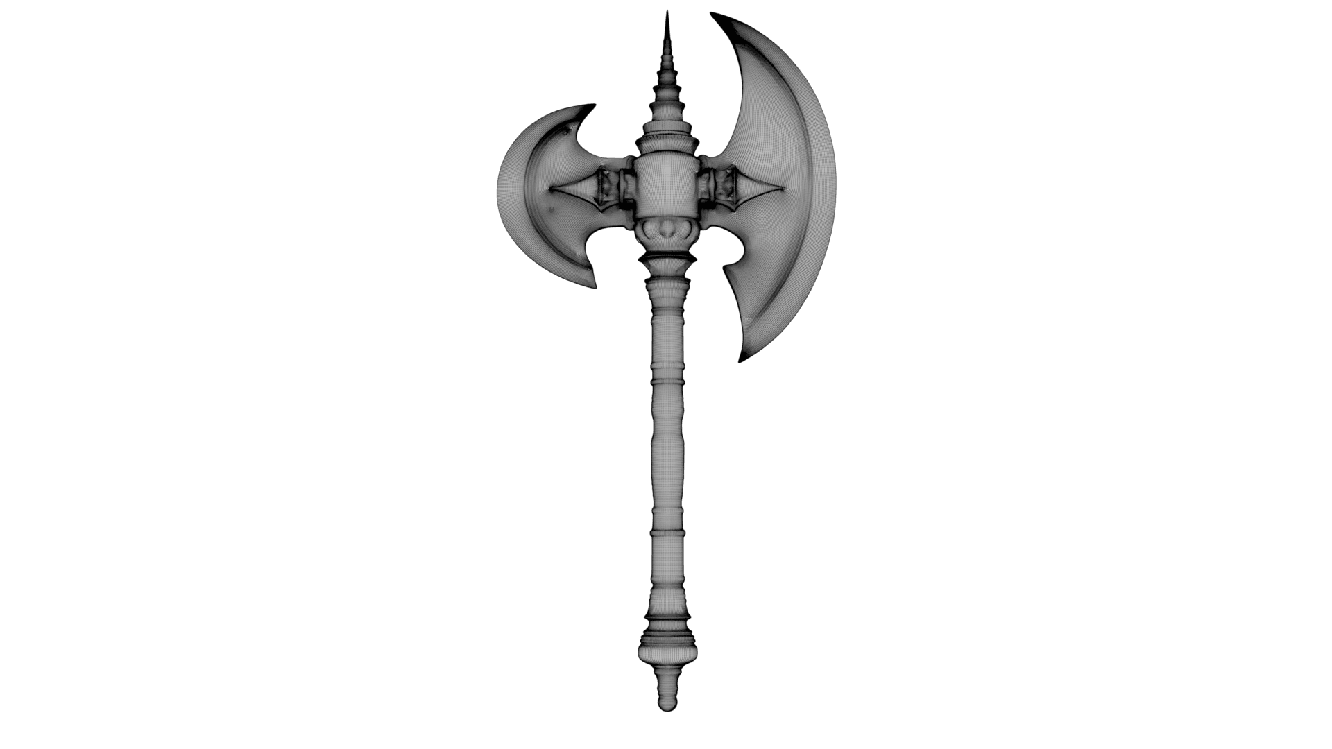 Iron Crescent Halberd 3d model