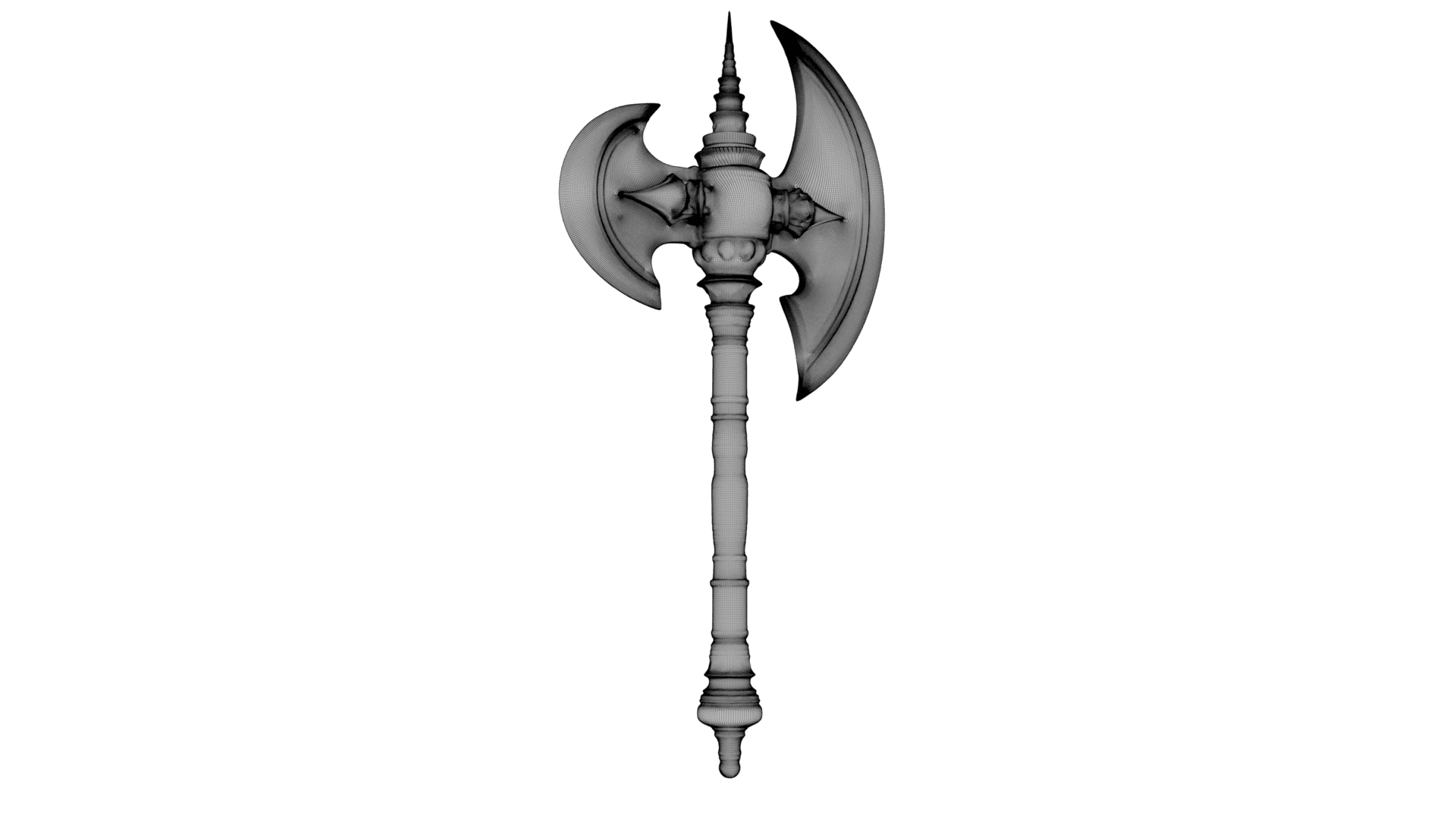 Iron Crescent Halberd 3d model