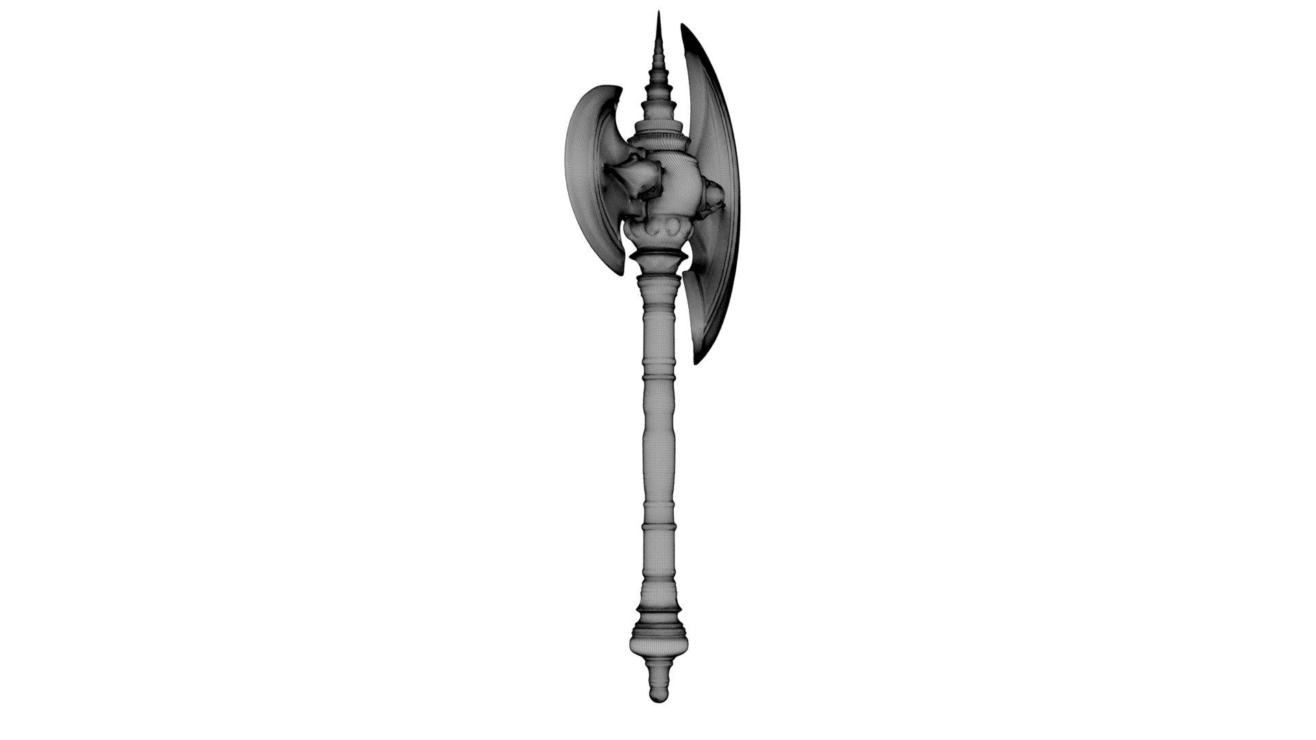 Iron Crescent Halberd 3d model
