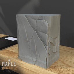 TCG Deck Box - Rock - Support Free 3d model