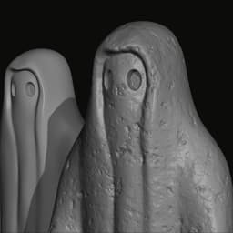 Cute Ghost Set G2 (EASY PRINT) 3d model
