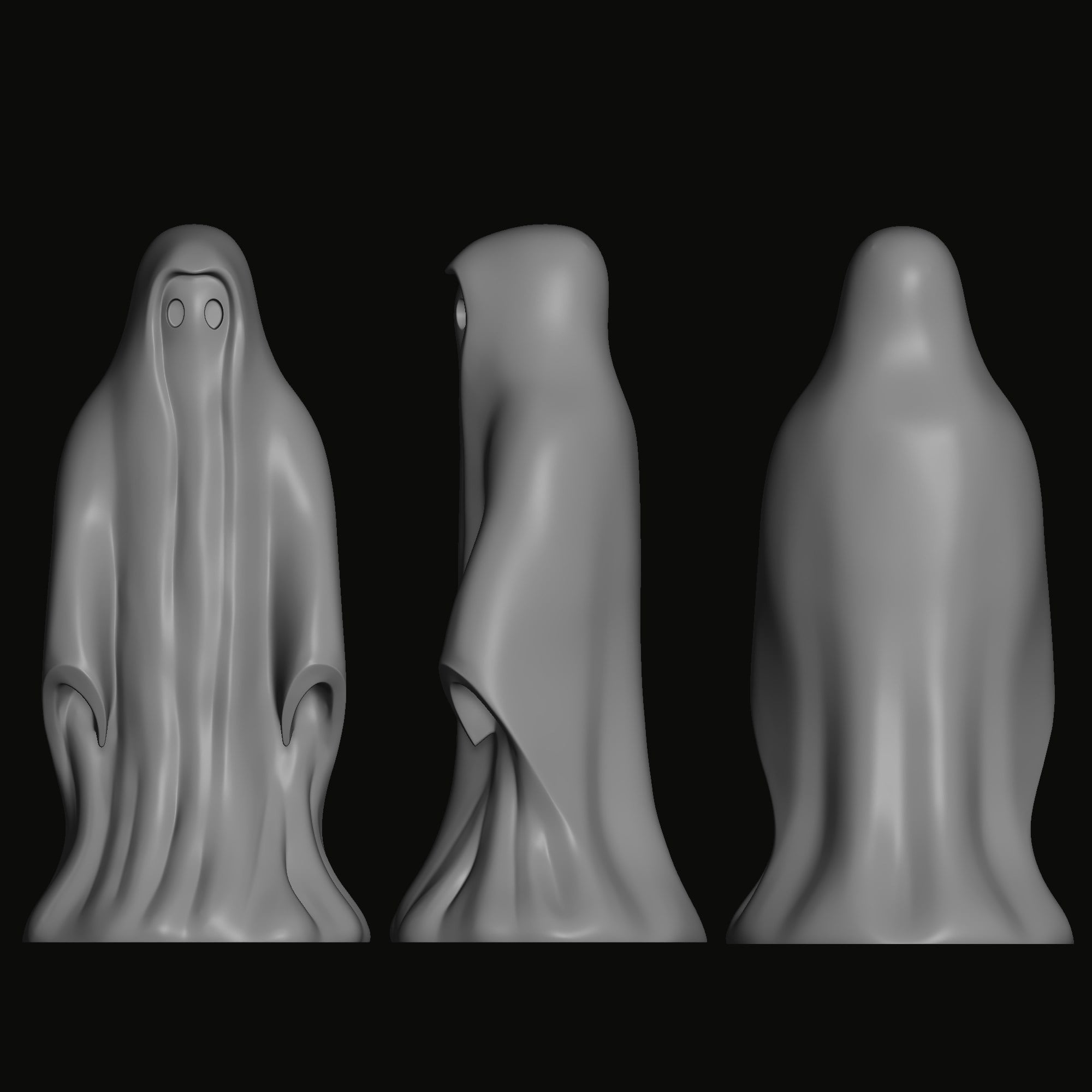 Cute Ghost Set G2 (EASY PRINT) 3d model