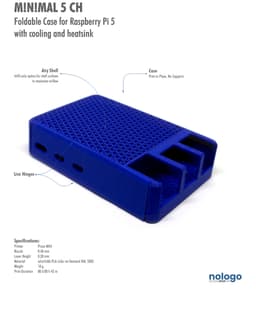M!N!MAL 5 CH - Raspberry Pi 5 Case 3d model