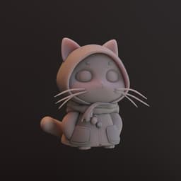Cute cat 3d model