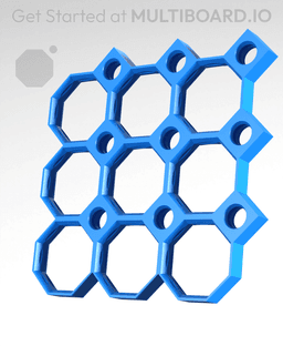 3x3 MU - Center Grid Interfitted - MultiBoard Octagon Plate 3d model