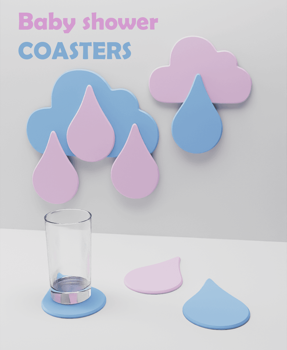 Coaster Baby Party 3d model
