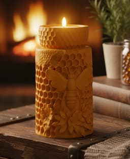 Beewax Tealight Candle Holder 3d model