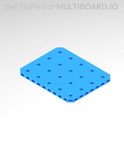 4x5 MU - Small Thread Offset MU - MultiBoard Plate 3d model