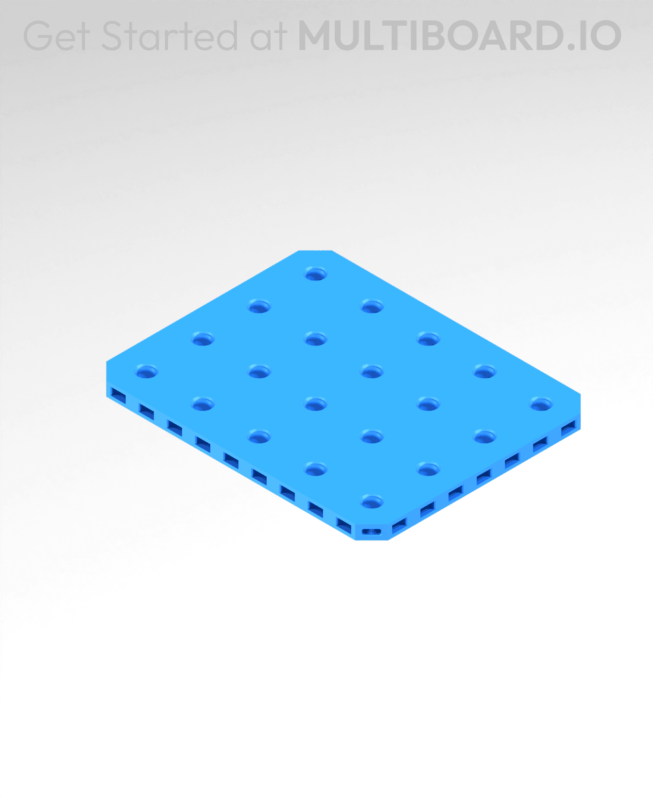 4x5 MU - Small Thread Offset MU - MultiBoard Plate 3d model