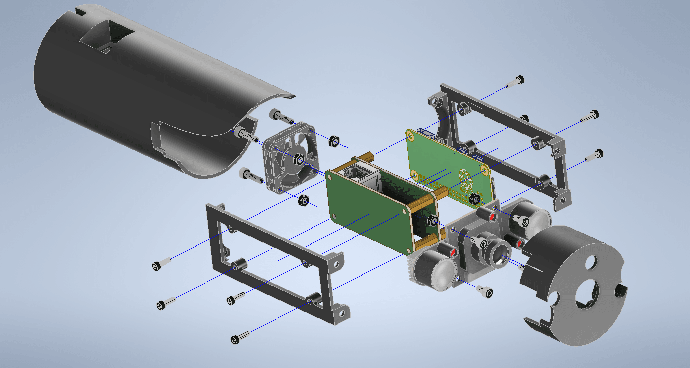 Raspberry Pi Zero POE IR Surveillance Camera 3d model