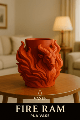 Bull-shaped vase art organizer for fierce décor 3d model