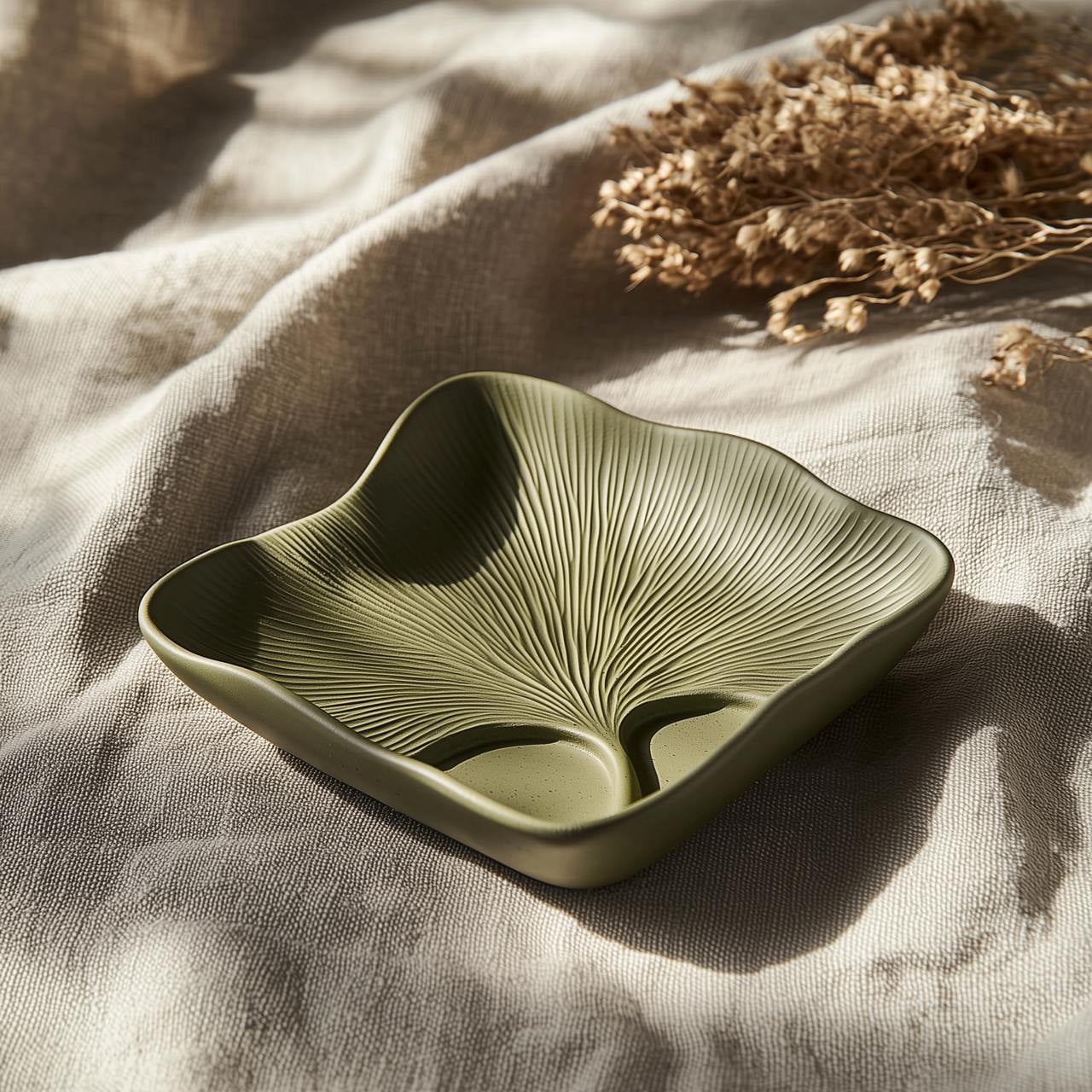 Nature-Inspired Decorative Ginkgo Harmony Tray 3d model
