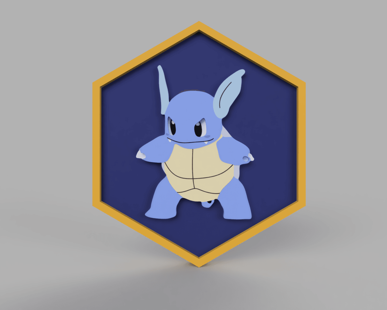Wartortle Pokemon PokeCoin 3MF 3d model