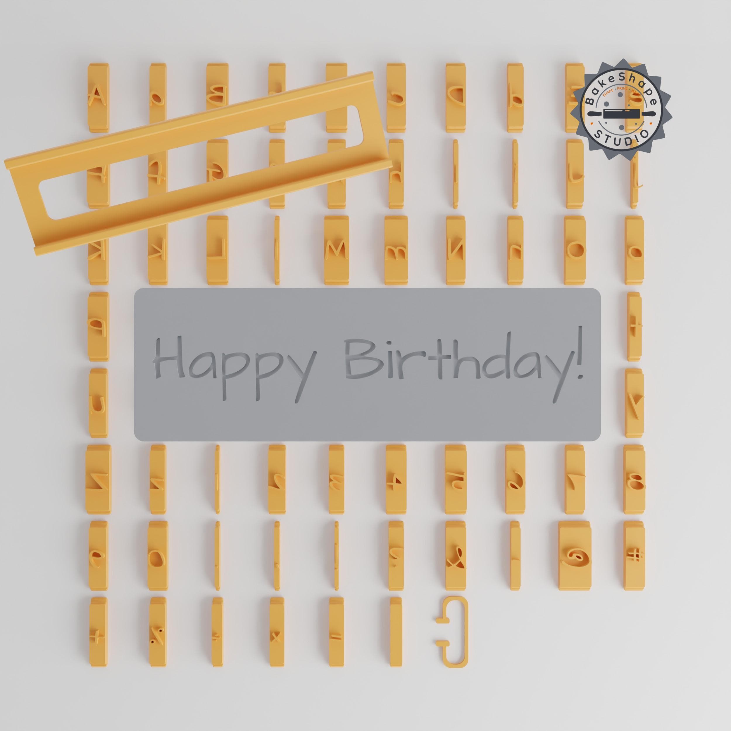 Architects Daughter Font Tile Set, 1/2" Size, 80 Pieces, Perfect for Clay, Cookies & Fondant PRODUCT_2817 3d model