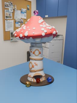 Fairy Mushroom Dice Tower 3d model