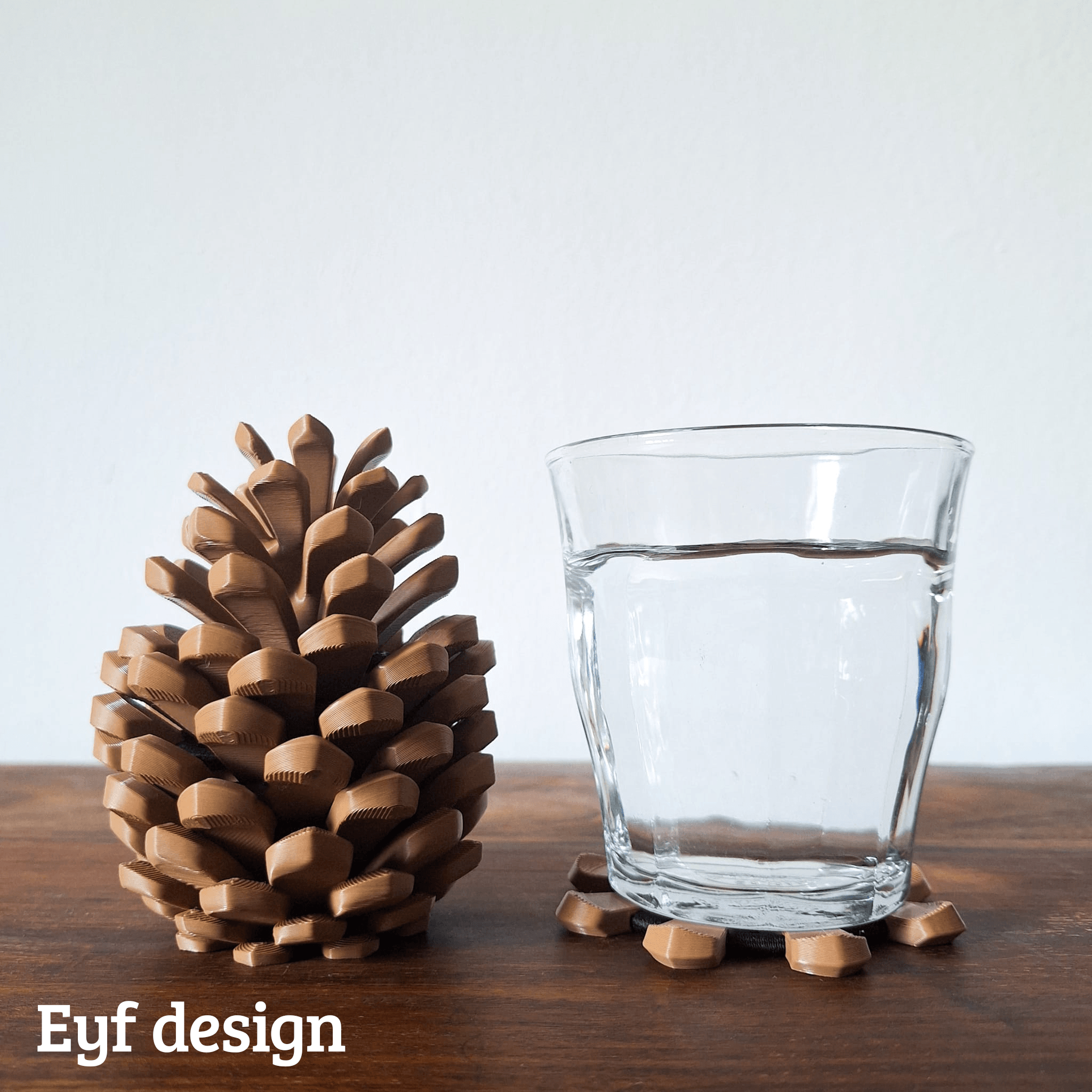 Pine cone Coasters 3d model